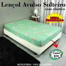 LENÇOL AVULSO MICROFIBRA SOLTEIRO BOX ESTAMPADO