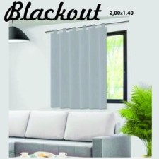 Cortina Blackout Corta Luz PVC 2,00m x 1,40m - Cozinha Quarto Sala